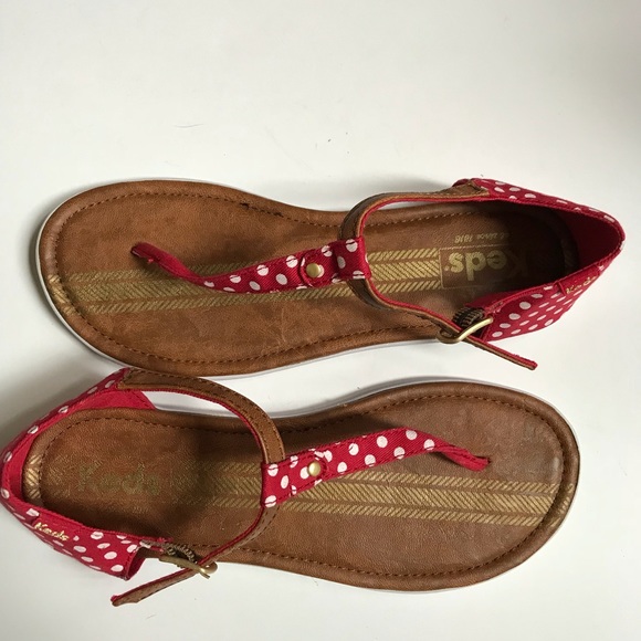 Keds Shoes - Keds Tealight Red polka dot sandal size 7